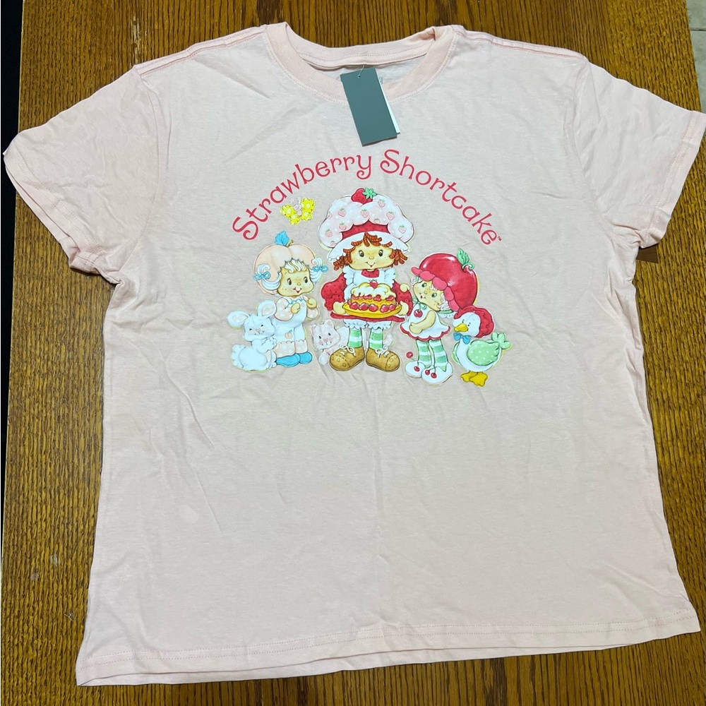 NWT‎ Strawberry Shortcake Pink Oversized T-shirt Size L